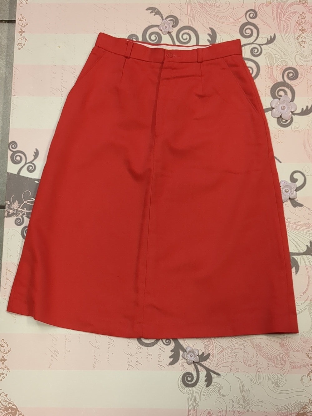 Classic Red A-Line Women's Skirt